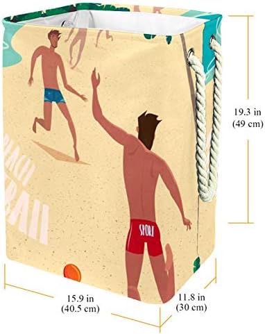Deyya Beach fotbal model coșuri de rufe împiedică înalt Robust pliabil pentru copii adulți băieți adolescenți fete în dormitoare baie 19.3x11.8x15.9 in/49x30x40.5 cm