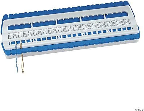 Pako 4 x11 | Plastic-alb și albastru | Pachet de 1 organizator de ață, alb, albastru