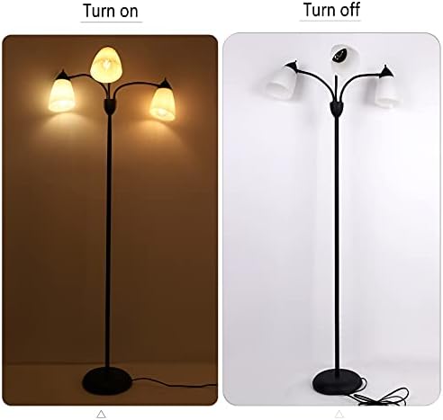 Firvre 3 lampă de podea cu mai multe capete lampă înaltă lampă de citire contemporană modernă cu arme de gâscă flexibile reglabile
