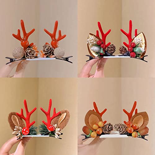 Clip de păr de păr de păr de Crăciun elk cone de pin pin de păr Hairpin coafură Accesorii de barretă pentru festival de petrecere de Crăciun