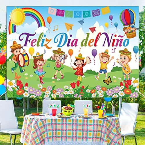 Dia Del ni Euro Feliz Dia Del ni Euro Banner fundal Mexic Ziua Copiilor fundal pentru copii Decor de petrecere pentru copii,