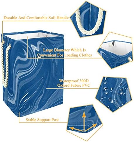 Inhomer valuri pe apă 300d Oxford PVC haine impermeabile împiedică coș mare de rufe pentru pături jucării de îmbrăcăminte în dormitor