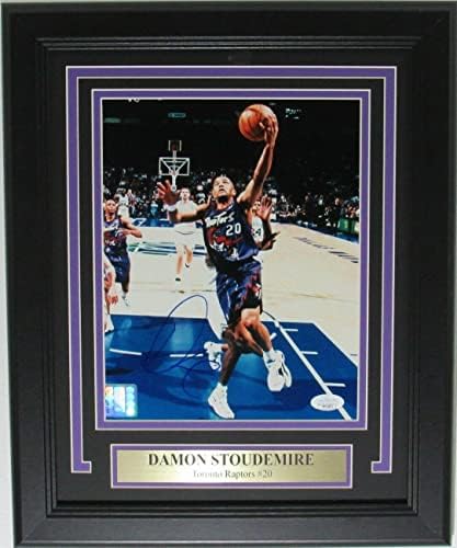 Damon Stoudamire Toronto Raptors semnat/autografat 8x10 Foto încadrat JSA 161514 - Fotografii autografate NBA