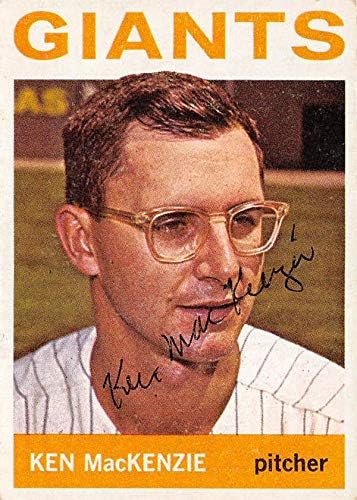 Autograph Warehouse 637874 Ken Mackenzie Card de baseball autografat - New York Giants, SC 1964 Topps - No.297