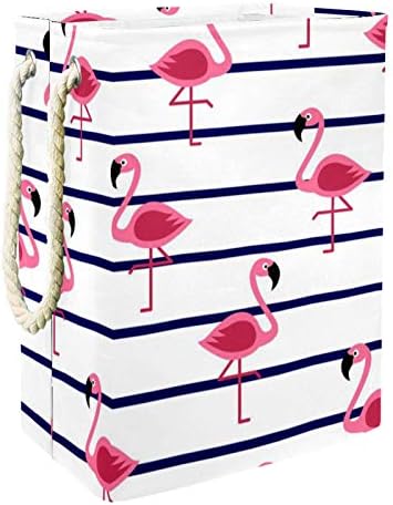 Inhomer Flamingo pe dungi Marine rufe mari împiedică haine pliabile impermeabile coș pentru îmbrăcăminte organizator de jucării, Decor de casă pentru baie în dormitor