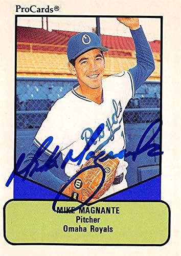 Autograf depozit 618572 Mike Magnante Card de baseball autografat - Omaha Royals 1990 Procards Minor League Rookie - No.599