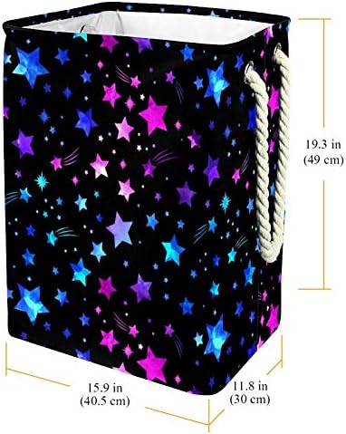 Inhomer Space Galaxy Constellation Print 300d Oxford PVC haine impermeabile împiedică coș mare de rufe pentru pături jucării de îmbrăcăminte în dormitor