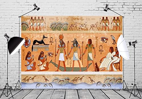 Beleco 12x10ft Tesatura egiptean fundal Egiptul Antic scena mitologie Godsand faraonilor hieroglif templu picturi murale Phtography fundal pentru Egipt Partidul decoratiuni Photoshoot fotografie fundal recuzită