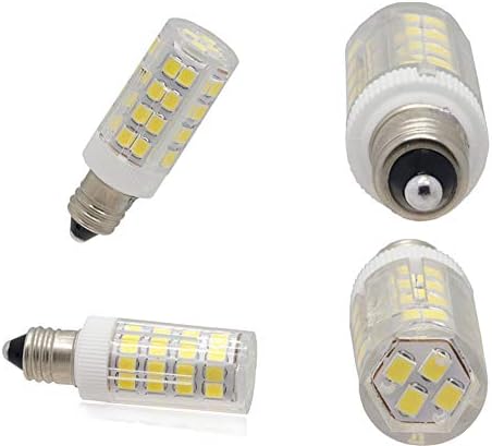 Becuri LED E11 4W Alb Rece 6000K pentru iluminarea ventilatorului de tavan acasă, T4 /T3 JD E11 Mini candelabru,52led 2835SMD,pachet