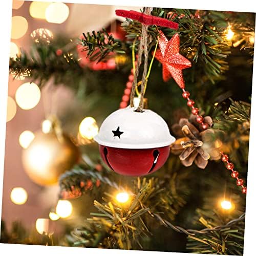 Adoofan 60 PC -uri x clopote pentru petreceri Decorare decupaj Pandantiv acasă Vacanță de Crăciun decorațiuni de fier favorizează meșteșuguri în stil stil decorativ Jingle Star Crafts Hanging ornamente de copac Crăciun cu