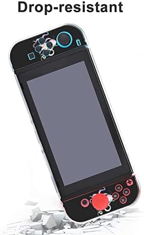 Carcasă de acoperire de protecție Rainbow Octopus pentru Controller Console de Joc Switch Lite cu mânere de deget mare