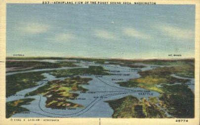 Puget Sound, Washington Postcard