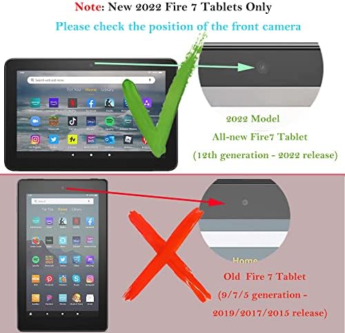 2022 FG nou tabletă de 7in pentru copii, OQDDQO Light Greutate Anti Slip Slip Copii Cams Friendly Friendly pentru tabletă de 7 inch