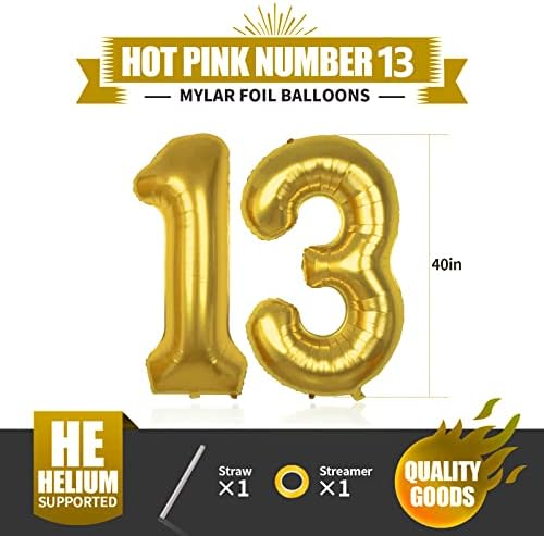 Big Gold 17 Numere de baloane 40 inch, folie 17 sau 71 BALLOONS de naștere pentru 17 ani de naștere pentru băieți pentru băieți