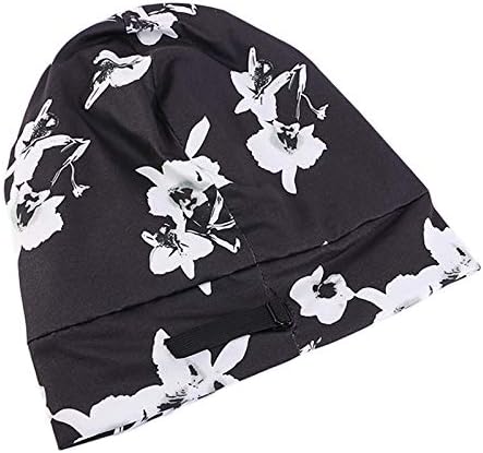 Femei Satin Sleep Sleep Cap Band Elastic Band Beanie Hat Double Strat Slouchy Bonnet pentru dormit African Head Wrap