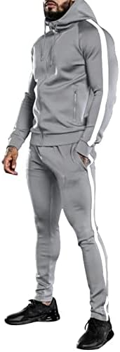 Masculin casual solid cu două piese costum cu fermoar buzunar cu mânecă cu mânecă cu pantaloni de buzunar cu fermoar set de buzunar pentru bărbați
