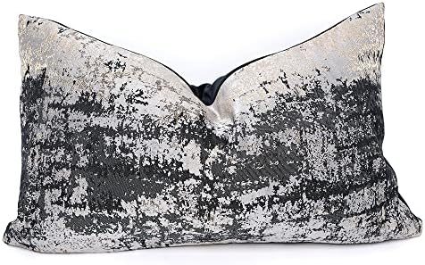 Pillow-the-tinoart aruncând pernă 18x18 de lux negru aruncare neagră acoperire cu pernă decorativă din aur modern pentru canapea