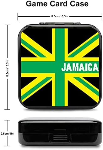 Jamaica Jamaican Kingdom Flag Sockproof Game Carte Carte 12 Sloturi Game Carte de stocare a cărților de protecție Cutie de