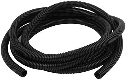 Aexit Black 13 Cord Management x 16mm Flexibil Split Tub Firă Crud Cablu Cablu Conduit Tubul Tubului Leavă de 10,8ft