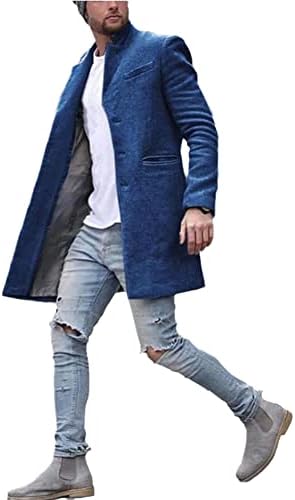 HSQIBAOER Casual men Coats iarna formale Mens Trenci haina jacheta Plus Dimensiune În aer liber