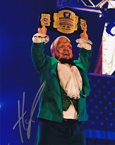 Hornswoggle semnat 8x10 Foto WWE Picture W/Cruiserweight Champion Belt - Fotografii de lupte autografate