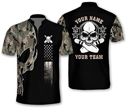 LASFOUR personalizat tricouri de Bowling 3D pentru bărbați, cămăși de Bowling personalizate pentru bărbați, cămăși de Bowling
