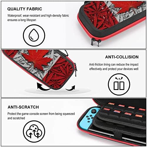 Canada Weed Maple Flag Switch de transport Compatibil cu Nintendo Switch Protector Hard Shell Hard Portable Portable Homan