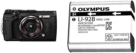 Olympus Tough TG-6 cameră impermeabilă, negru cu baterie reîncărcabilă Olympus Li-92