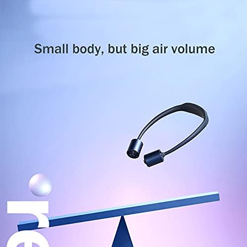 Ventilator portabil pentru gât fără lame PMH, ventilator personal pentru gât cu 3 viteze, baterie reîncărcabilă, pentru biroul