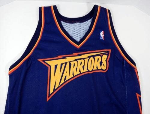 2001-02 Golden State Warriors Blank Game a emis Navy Jersey 50 Reebok 344 - Joc NBA folosit