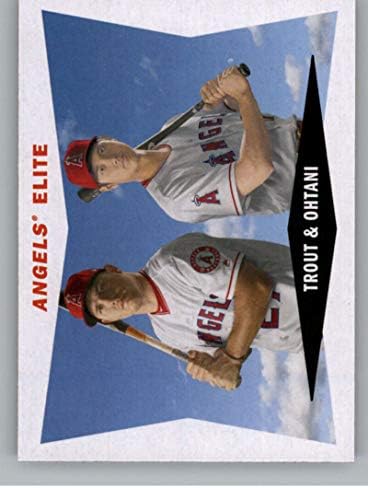 2020 Topps Archives Baseball 1960 Carduri combo 60CC-to Mike Trout/Shohei Ohtani Los Angeles Angels Oficial MLB Card de tranzacționare