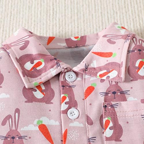 Copii T-Shirt rever imprimare camasa maneca scurta vara Tricouri moda luminoase Tees florale butonul Jos Toddler Topuri pentru