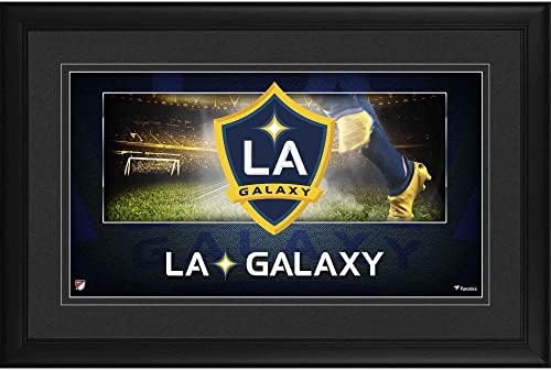 LA Galaxy încadrată 10 x 18 logo -ul echipei Photom Panoramic - plăci de fotbal și colaje