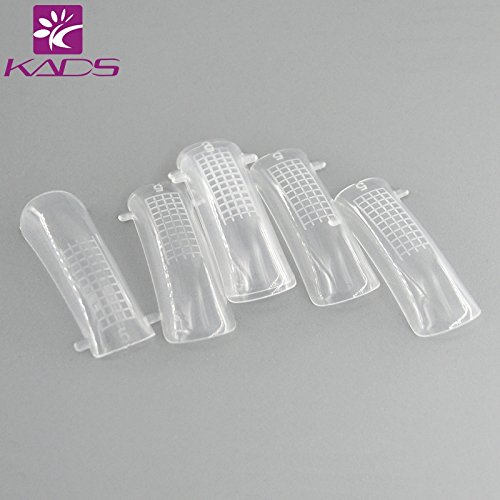 KADS 100buc / 10 Dimensiune Dual Nail System forma UV Gel acrilic Nail Art mucegai artificiale unghii sfaturi cu scară