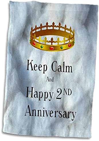 Imaginea 3drose a Keep Calm And Happy 2nd Anniversary cu prosoape de coroană