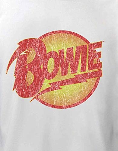 David Bowie tricou în suferință logo -ul oficial pentru bărbați alb 3/4 baseball cu mânecă