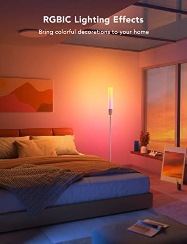 Pachetă de lumini cu bandă LED Govee cu lampă de podea cu cilindri, lampă de colț LED cu control aplicație Wi-Fi, lampa inteligentă