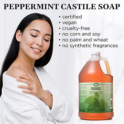 Carolina Peppermint Castilia SOAP Lichid-Solicitare a pielii de măsline SOAP SOAP SOAP BODIE Spălare-SOAP PUR Castilia săpun