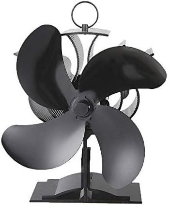 LIXFDJ șemineu Radiator ventilator termic de economisire a energiei ventilator dublu negru protecție durabilă ventilator aragaz