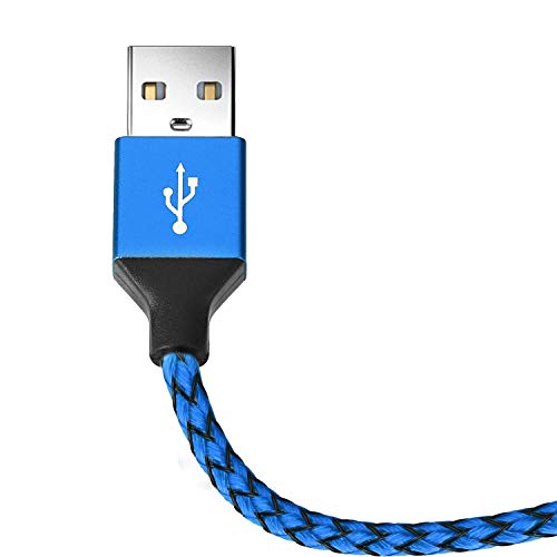 Cablu încărcător Micro USB Albastru - Sagmoc Cablu de încărcare Android nylon împletit 5 Pachet 2ft 3FT 6FT 6FT 10ft pentru Samsung S7 S6 Edge, Kindle, Note 5, Smartphone Android, MP3, tabletă și multe altele