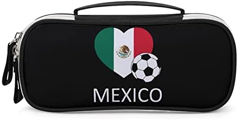 Love Mexic Soccer Portabil Portabilă Portabilă cu capacitate Big Pen Carcasă Cosmetic Bag machiaj de stocare Organizator