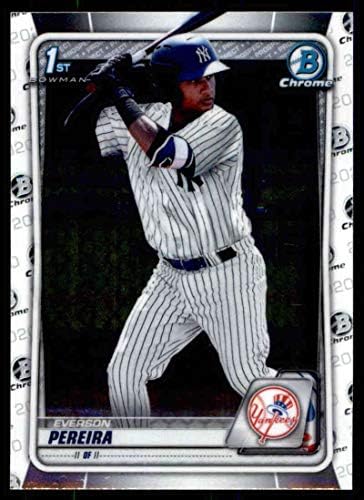 2020 Bowman Chrome Prospects BCP-51 Everson Pereira RC Rookie New York Yankees MLB Card de tranzacționare de baseball