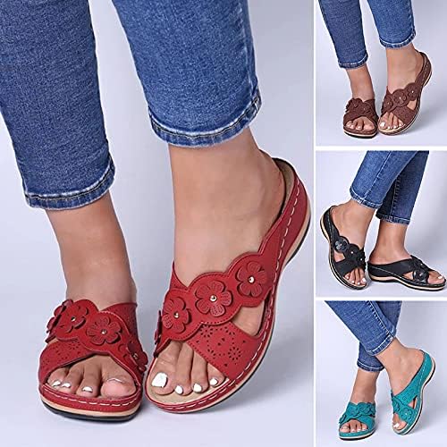 Sandale nulairt pentru femei bloc de culoare de vară casual sandale moi flip flop sandale alunecare sandale respirabile