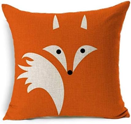 Mfgneh Fazhishun Bumbac Lenjerie de bumbac Home Decorative Drăguț Fox Aruncă Pillow Huse Huse Capac pentru canapea canapea,