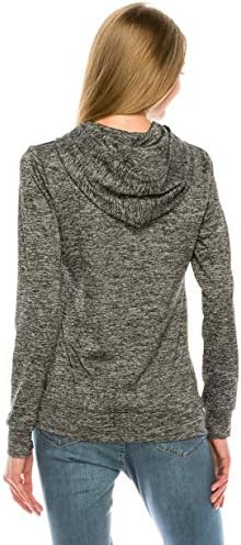 Pulover de pulovere cu glugă pentru femei Reneseille - mânecă lungă casual Fit Fitite Active Anthregut Anthregut Basic Hood