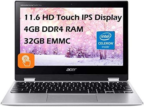 Acer 11.6 Touchscreen Convertible Spin 311 Chromebook Laptop, stocare 32GB, argint