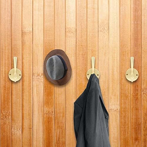 Coufce 2pcs cârlige de haină neagră mat, cârlige de halat de prosop, cârlig de pălărie, accesorii hardware pentru baie montate