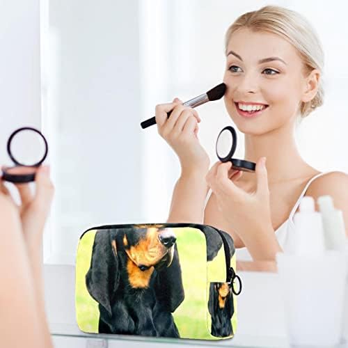 Cadouri tbouobt pentru bărbați pentru femei pungi de machiaj pungă de toaletă pungi cosmetice mici, animal de câine coonhound