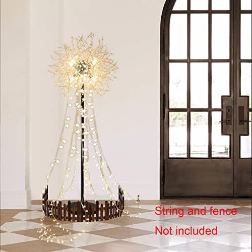 Lampa de podea de cristal Yao Bang pentru dormitor și living, lampă elegantă în picioare, cu 8 lumini și stâlp înalt de 63 , lampă modernă de podea pentru decor de cameră cu 32 de hamuri de cristal de artificii