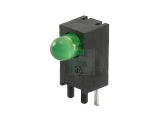 Dialight 551-0203F 551 Seria verde 3 mm 45 ° 16 MCD DIFUDIS 10 MA 2,1 V Indicator al plăcii de circuit LED - 25 Articol